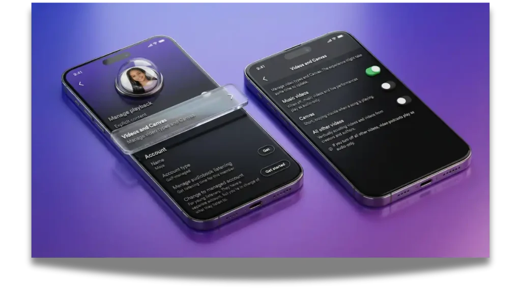 Spotify, görsel içerikleri kapatan evrensel geçiş düğmelerini tanıttı